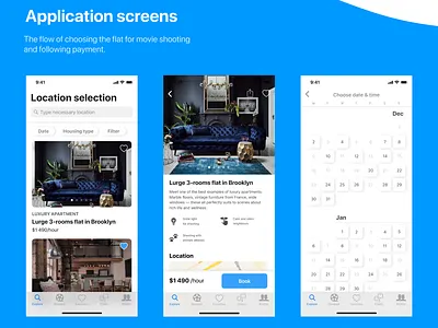 Flat booking app for movie shooting booking booking app flat ios iphone rent rental app