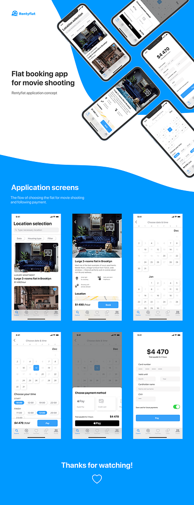 Flat booking app for movie shooting booking booking app flat ios iphone rent rental app