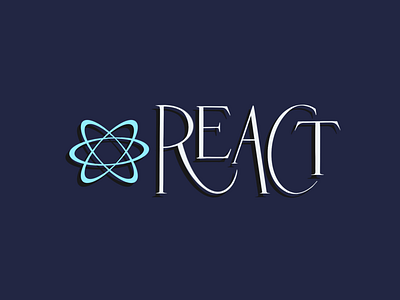 A different version of React angular apple pencil branding design designer facebook font font design fonts framework identity illustration illustrator ipad pro javascript js procreate react type typography