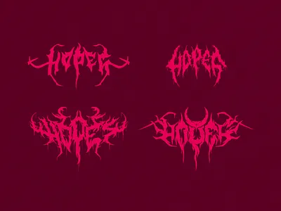 Self Project // "HOPES" Metal Lettering design handlettering metal tshirt design typography vector art