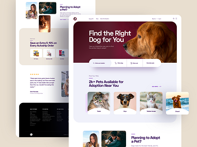 Pet Adoption Website cat landing clean creative design dog landing ecommerce ecommerce design minimal online shop online store pet care pet food petfinder pets popular design radius typography ui uitrips ux