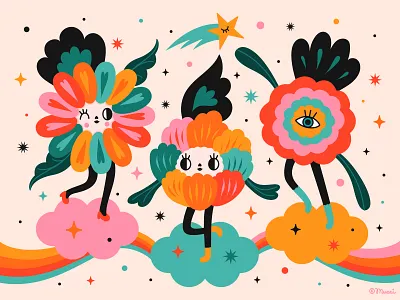 IWD characterdesign colorful digital digitalart flower illustration iwd popsurrealism vector womens day