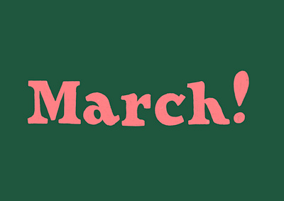 MARCH handlettering march month