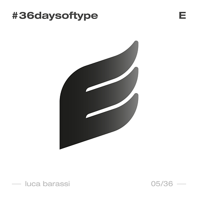 E | #36daysoftype 36days 36days e 36daysoftype 36daysoftype06 36daysoftype07 adobe illustrator branding flyer logo logo concept logo design wings wings logo