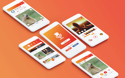 MadLipz - UIUX Design android app design branding gradient ios mobile orange recorder ui uidesign uiux userexperience userinterface video voice