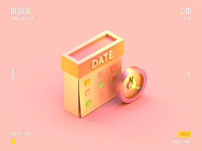 CHINA JOY 2019-ICON-Date 3d c4d design icon poster ui web design