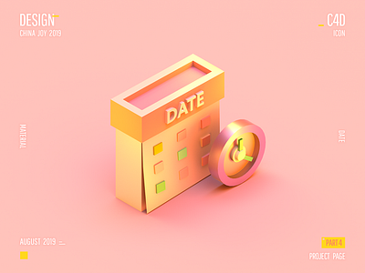 CHINA JOY 2019-ICON-Date 3d c4d design icon poster ui web design