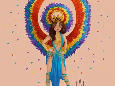 Carnival Dancer brazil carnival cartoon character art character concept character design characters concept art conceptart girl girl drawing illustration illustration art rio visual development