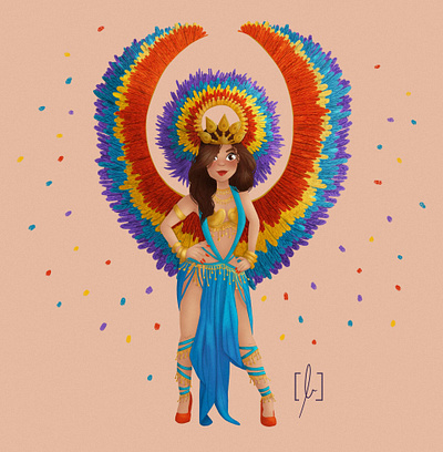 Carnival Dancer brazil carnival cartoon character art character concept character design characters concept art conceptart girl girl drawing illustration illustration art rio visual development