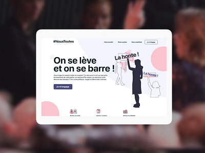 International women's day - #NousToutes landing page adele haenel branding cesar design fight icon illustration nous toutes typography ui ux vector webdesign women women empowerment womens womens day