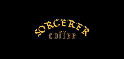 Sorcerer Coffee branding coffee design flat gothic logo minimal typography vector