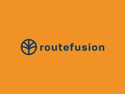 Routefusion bank banking branding combination mark design icon logo palm pattern rebrand route typography