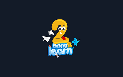 Born 2 learn Logo child illustration kids logo