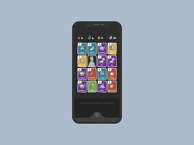 Endless card game cards design flat game game design hand drawn iphone iphonex minimalist mobile ui