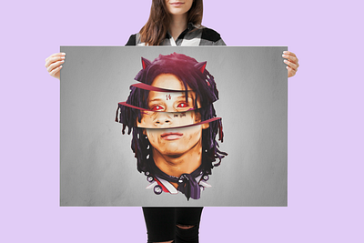 TRIPPIE REDD ---[T-SHIRT/POSTER] 2020 affiche artwork design digital art head hiphop illustration mood photoshop poster rapper sliced t shirt wear xxx tentacion