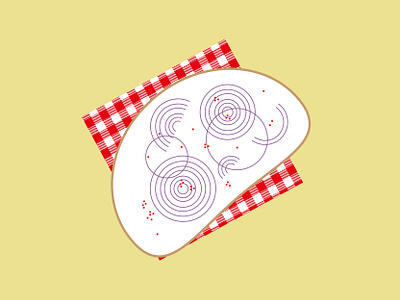 3/100 100dayschallenge 100dayschallenge 100daysofillustration bread design food hungarian hungary illustration retro