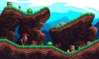 Platformer game art game design pixel pixelart