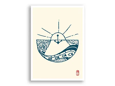 Ocean Maru abstract art artprint coromandel design fish graphicdesigner illustration print tshirtdesign