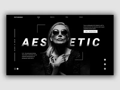 Picturisque - Web UI Design adobe photoshop adobexd aesthetic design homepage photography ui uidesign