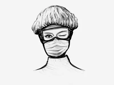 Happy women's day character doctor illustration nurse portrait procreate woman