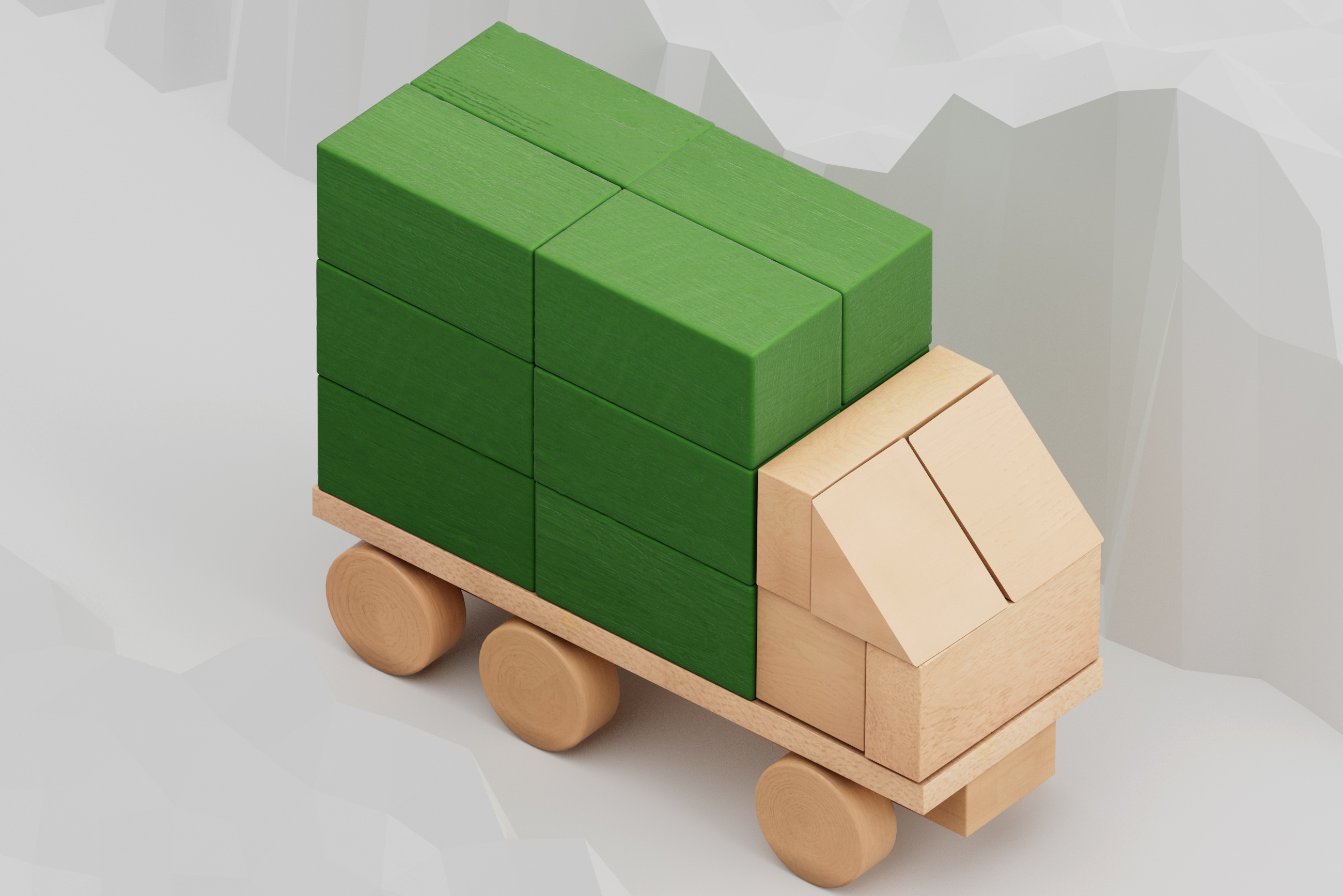 Example of Wooden Truck with details
