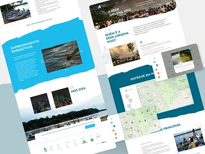 UX/UI desktop - Portal Rede Juruena Vivo brazil culture ethnic ilustration indian ong texture ui ux visual visual design wave