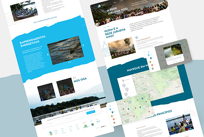 UX/UI desktop - Portal Rede Juruena Vivo brazil culture ethnic ilustration indian ong texture ui ux visual visual design wave