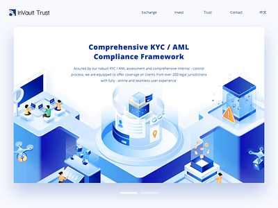 Website design for inVault — Animation animation blockchain finance financial illustration isometric motion ui website website builder website design websites 张小哈