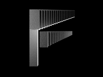 36 Days of Type - F 36dayoftype 36daysoftype 3d black clean design letter logo minimal mograph monochrome redshift redshift3d type typographic typography typography logo