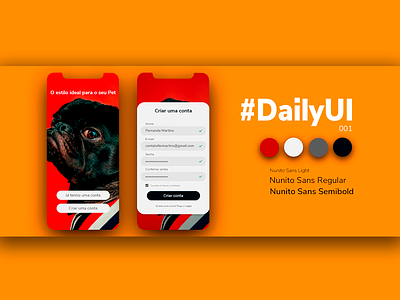 Sign Up | Cadastro | Daily UI adobexd app design mobile sign up ui uidesign uiux