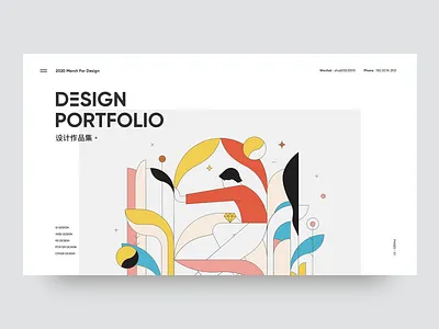 Portfolio color illustration ui web