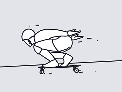 Downhill Longboarding animation downhill illustration longboarding