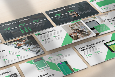 Peak - Consulting Powerpoint Template business presentation clean investor lookbook minimal pitchdeck powerpoint template presentation proposal simple slides