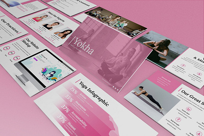 Yokha - Yoga Powerpoint Template abstract business presentation clean lookbook minimal pitchdeck powerpoint template presentation simple slides