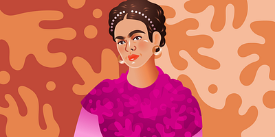 Frida Kahlo design fashion fashion illustration figma frida kahlo illustration international womens day portrait portrait illustration vector