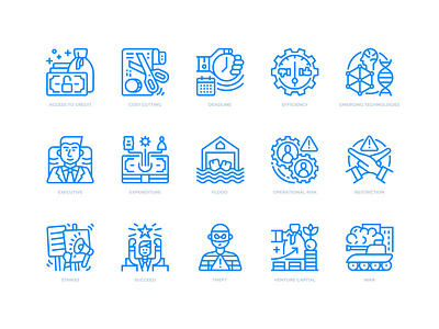 Business risks icons set business business icon business risks icon icondesign icons risk