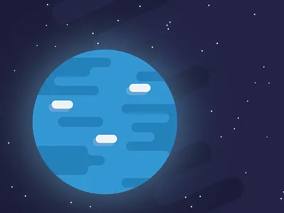 flat planet two animation stills flat color illustration passion project planets space vector
