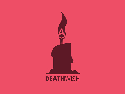 Deathwish candle logo skull wish