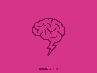 Brainstorm bolt brain brainstorm icon lightning logo