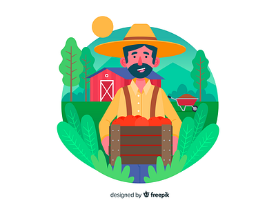 Organic Farm Concept artwork design graphics illustration illustrator vector