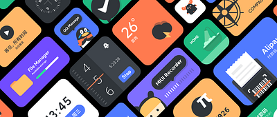 MIUI WIDGETS 1 android design illustration widget