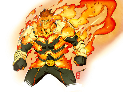 Endeavor anime art character design comic comic book comics concept art endeavor illustration manga my hero academia punk sketch