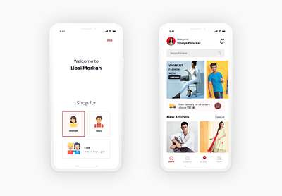 E-Commerce App dashboard ecommerce gender mobileappdesign profile