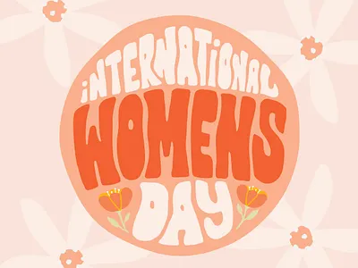 International Women's Day 60s floral flower child flowers internationalwomensday orange psychedelic red simple spring vancouver women