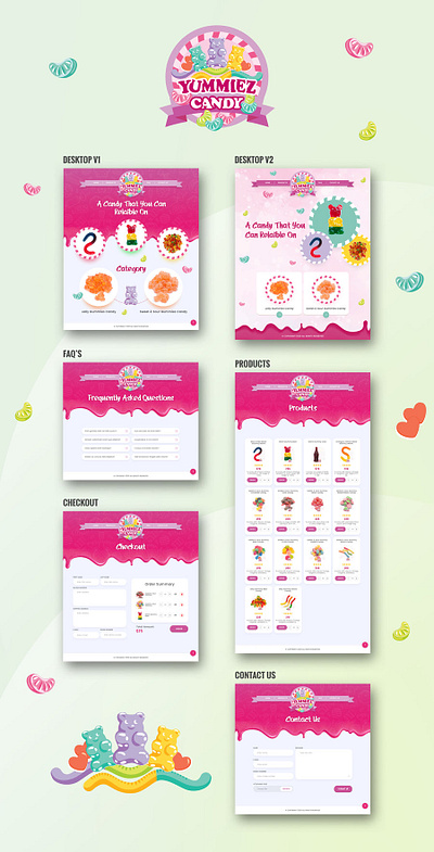 Candy | Landing Page design landing page ui ux webdesign