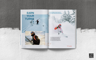 Outdoor Clothing Branding and Design .Verbier Magazine Spread 03 alpine branding clothing brand design dps ecofriendly editorial editorial design graphic graphic layout magazine outdoor clothing ski typography