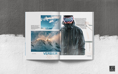 Outdoor Clothing Branding and Design .Verbier Magazine Spread 02 alpine apparel branding clothing brand design editorial editorial design graphic layout magazine outdoor clothing outdoors ski typography