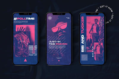 Instagram Stories Template advertising design development duotone hypebeast illustration instagram instagram stories instagram template logo modern social media social media design social media pack social media templates template template ui youth