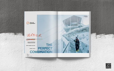 Outdoor Clothing Branding and Design .Verbier Magazine Spread 01 alpine branding clothing brand design editorial editorial design graphic magazine typography