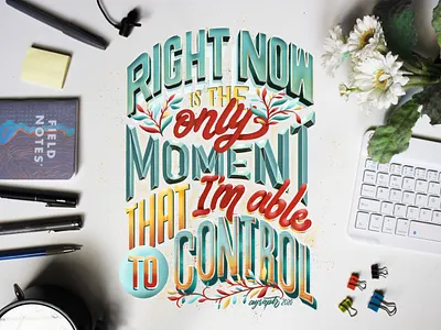 "Right Now" Hand Lettering brush lettering calligraphy digital art digital lettering goodtype hand lettering lettering lettering art lettering artist procreate procreate art quotes typographic typography typography art typography design